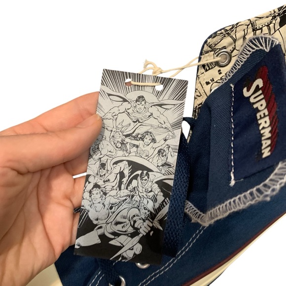 Converse DC Comic Superman Blue High-Top Sneakers - Picture 8 of 12